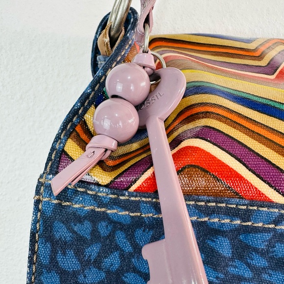 Multicolor Chevron Women's Shoulder Bag - Picture 8 of 11